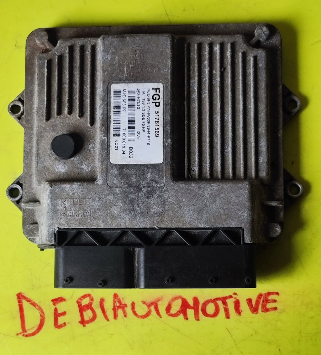 51781569 MJD6F3.P7 HW03P Centralina motore Fiat Punto 199 1.3 MJT - Debiautomotive