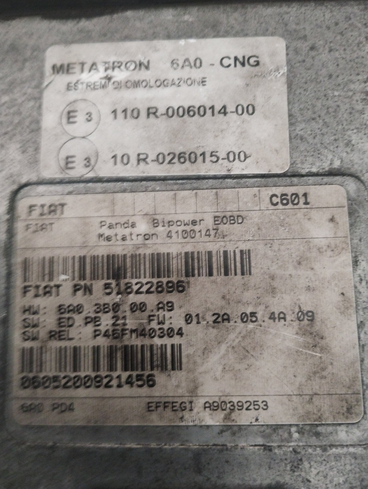 51822896 METATRON 4100147 FIAT PANDA METANO BIPOWER E0BD - Debiautomotive