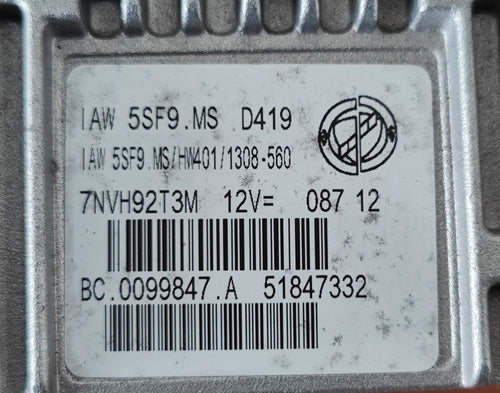 51847332 IAW5SF9.MS HW401 NUOVA centralina motore Fiat 500 1.2B - Debiautomotive
