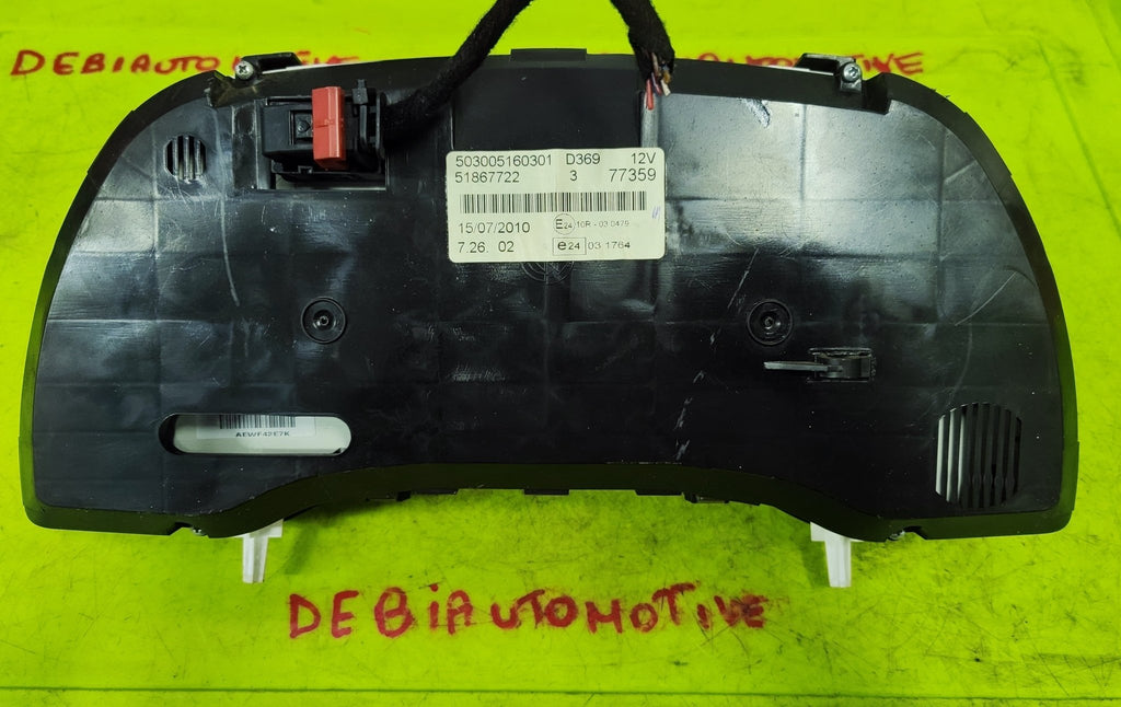 51867722 quadro strumenti contachilometri Fiat Doblò 1.6 Diesel - Debiautomotive