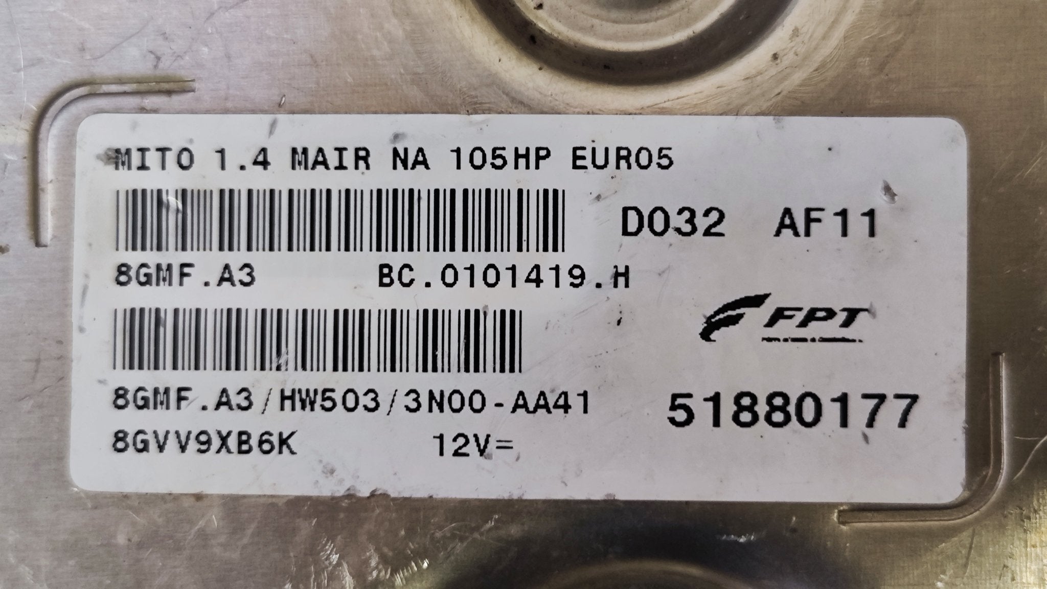 51880177 8GMF.A3 HW503 Centralina motore Fiat Punto 199 1.4 Multiair - Debiautomotive