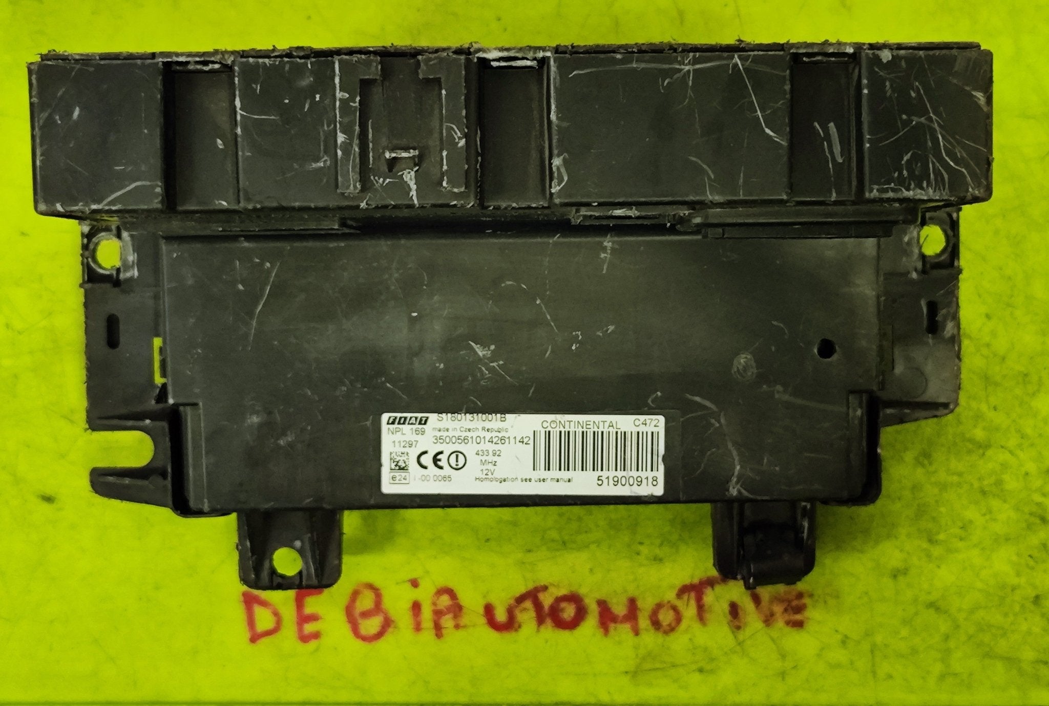 51900918 S180131001B Body Computer Continental Fiat Panda 169 - Debiautomotive