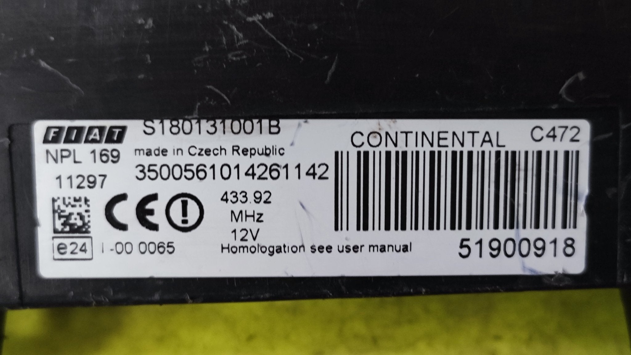 51900918 S180131001B Body Computer Continental Fiat Panda 169 - Debiautomotive