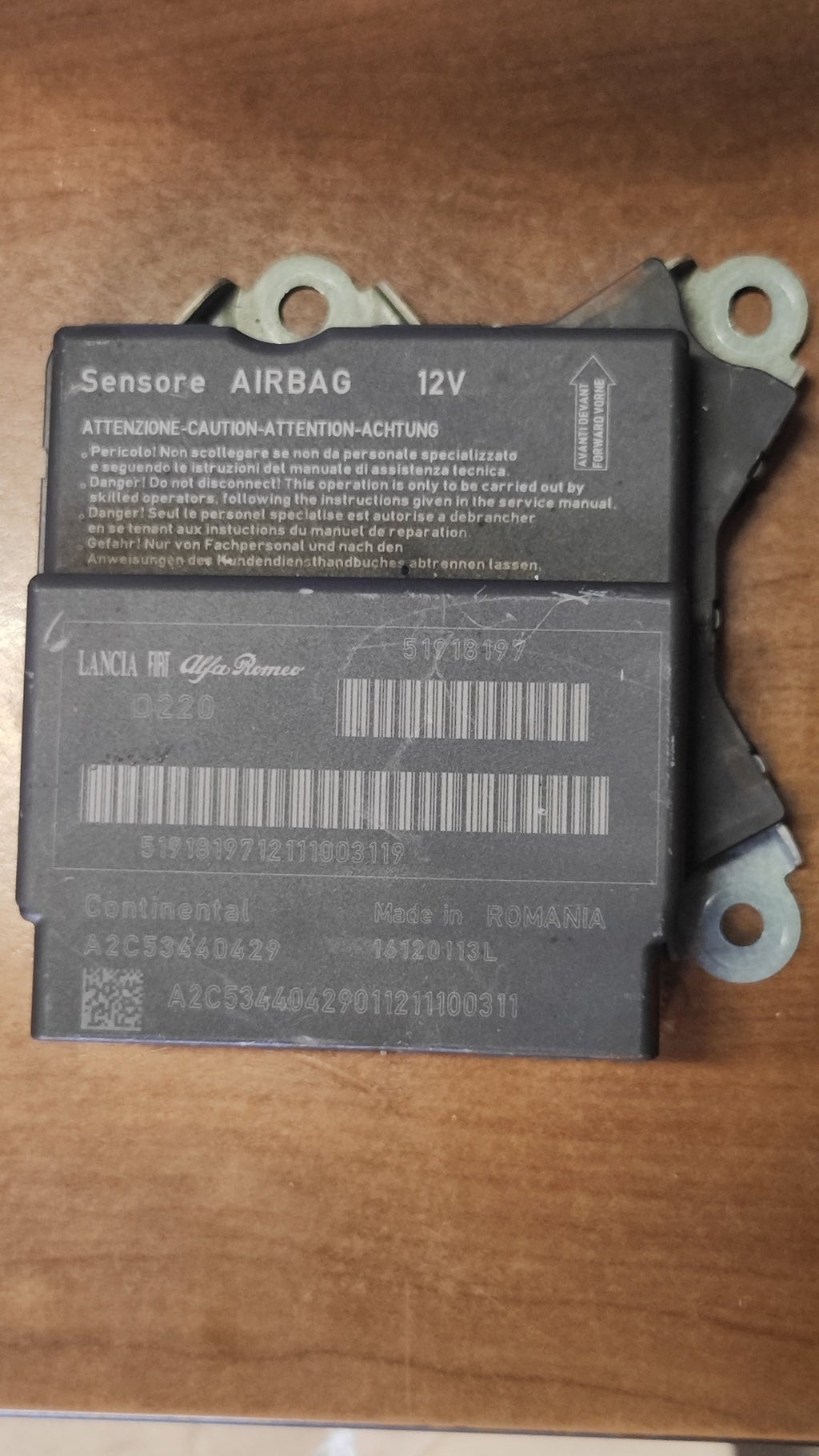51918197 A2C53440429 Centralina airbag Fiat Punto Evo - Debiautomotive
