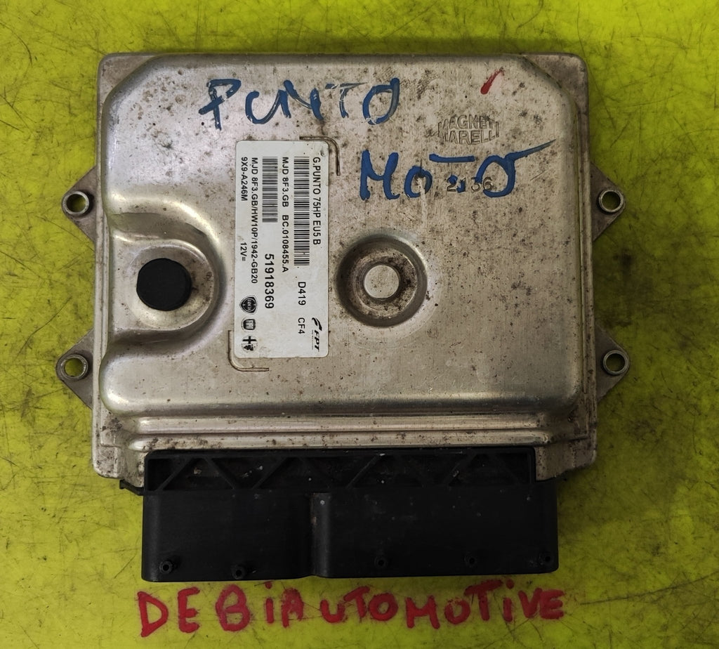 51918396 MJD8F3.GB Centralina motore IMMO OFF Fiat Grande Punto 199 - Debiautomotive