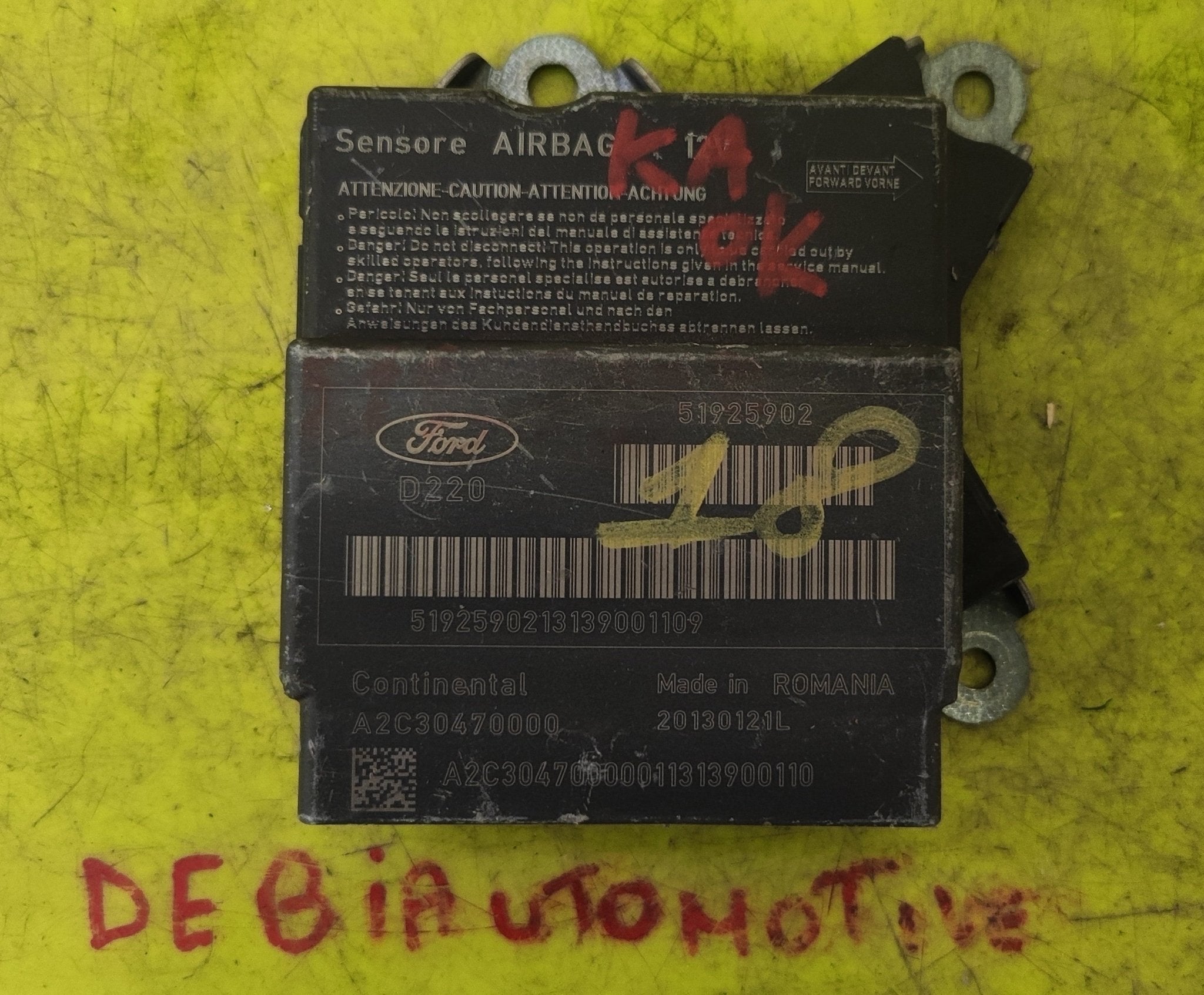 51925902 Centralina Airbag Ford Ka - Debiautomotive