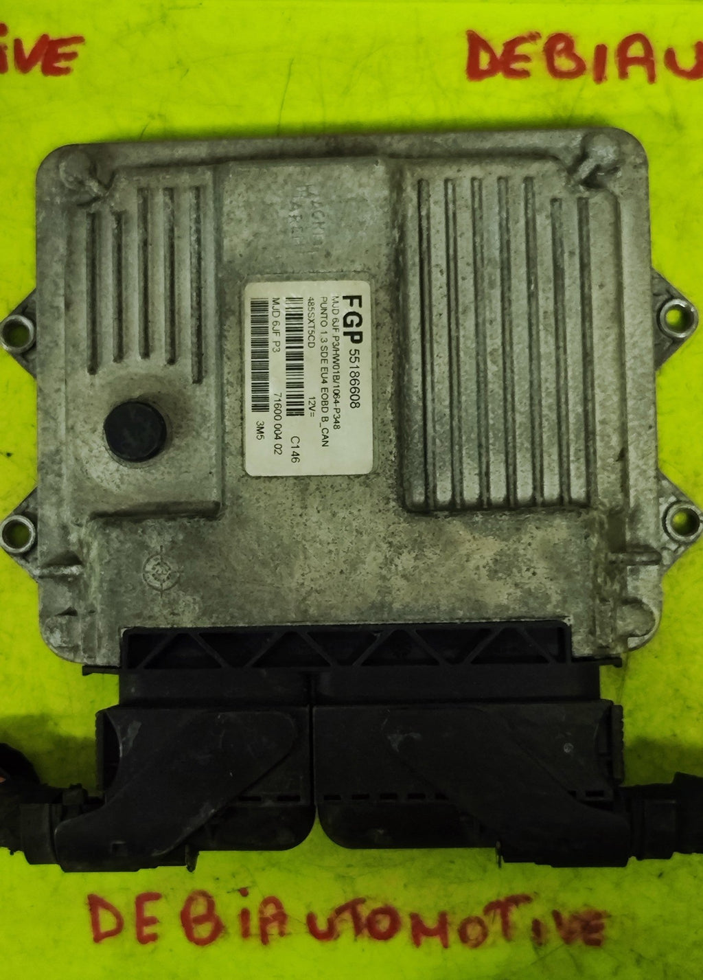 55186608 MJD 6JfF.P3 HW01B Centralina motore Fiat Punto 1.3 MJT - Debiautomotive