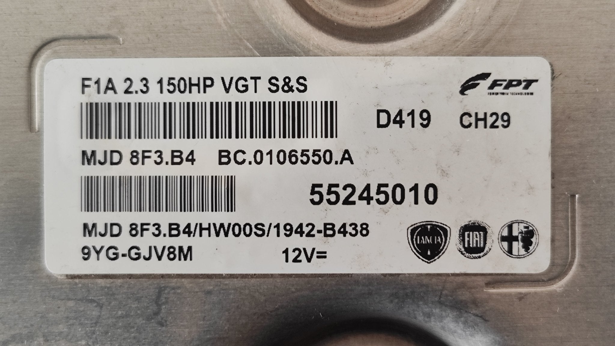 55245010 MJD8F3.B4 HW00S Centralina motore Fiat Ducato 2.3JTD - Debiautomotive