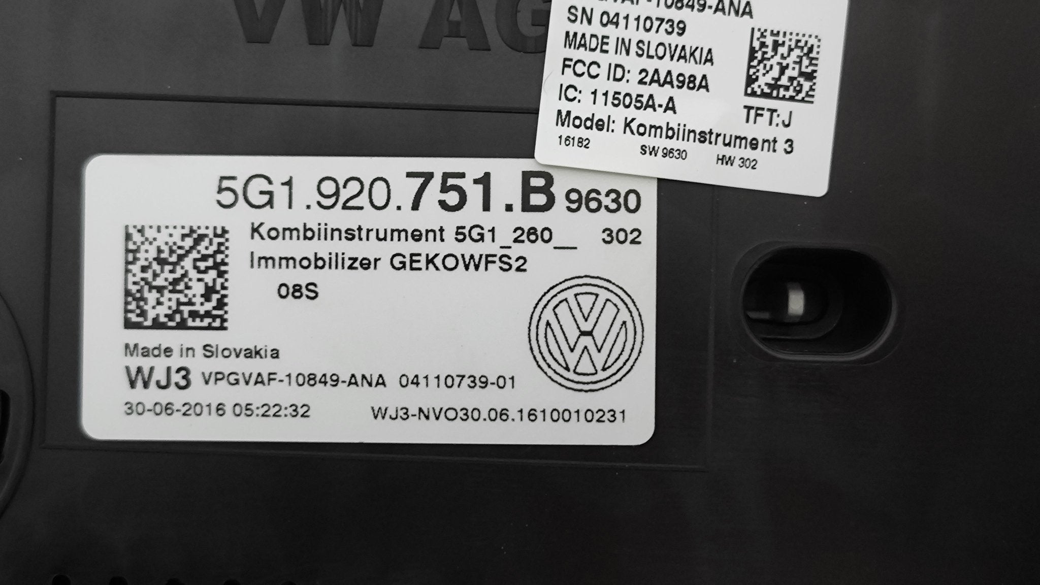 5G1920751B Quadro strumenti Golf 7 diesel - Debiautomotive