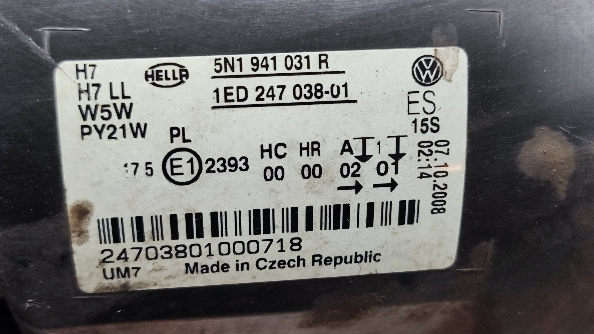 5N1941031R 1ED247038 - 01 Fanale anteriore sinistro WV Tiguan - Debiautomotive