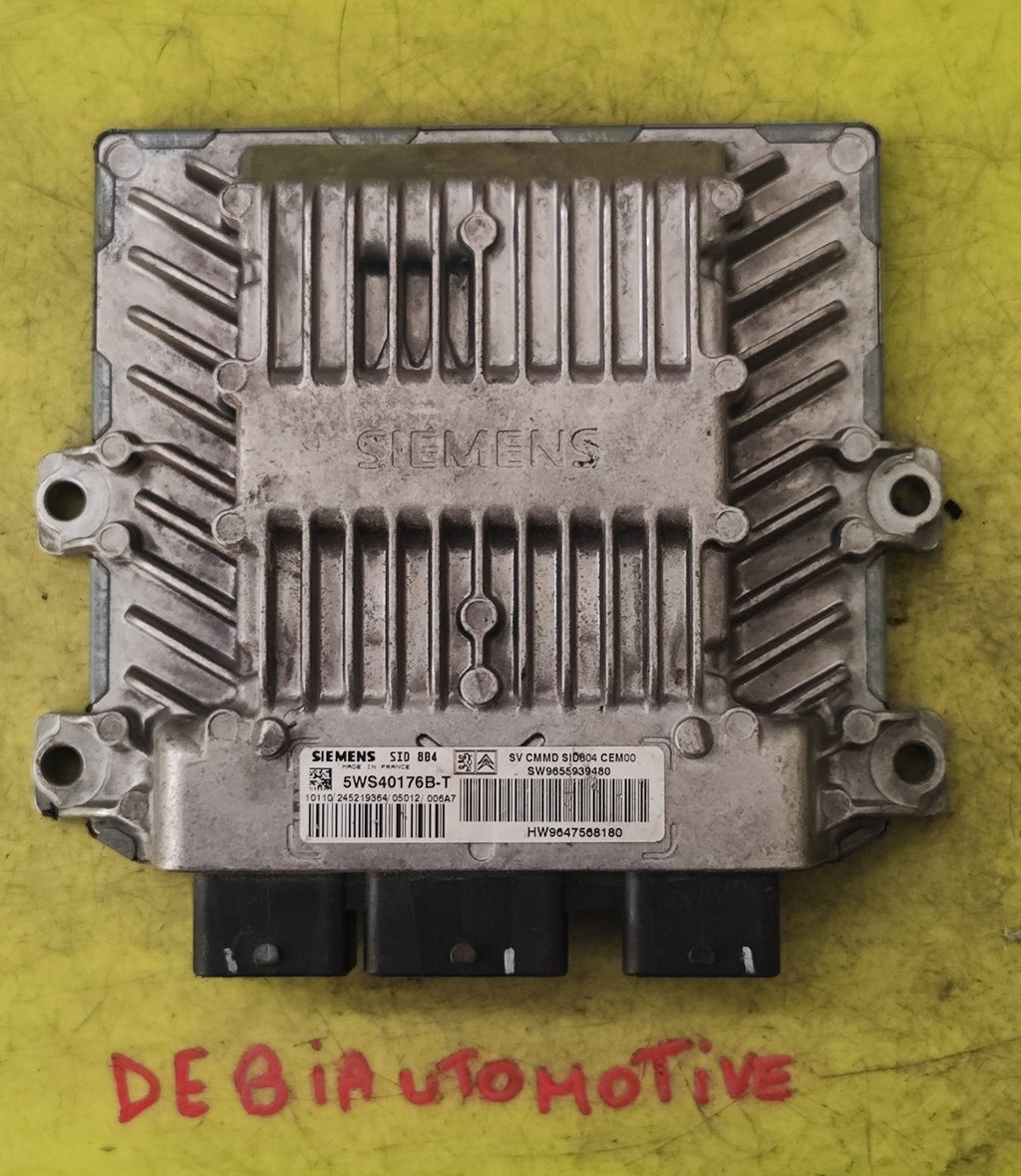5WS40176B - T 9655939480 9647568180 Centralina motore Sid 804 Peugeot Citroen C2 1.4HDI - Debiautomotive