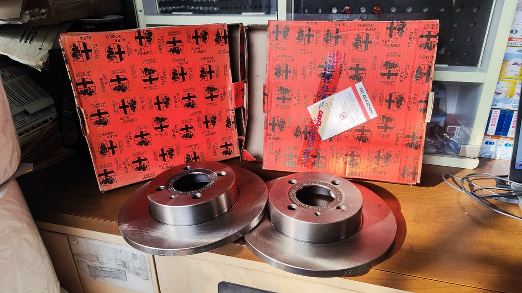60501453 Originali Coppia dischi freno anteriori Alfa Romeo 33 Alfasud Arna - Debiautomotive