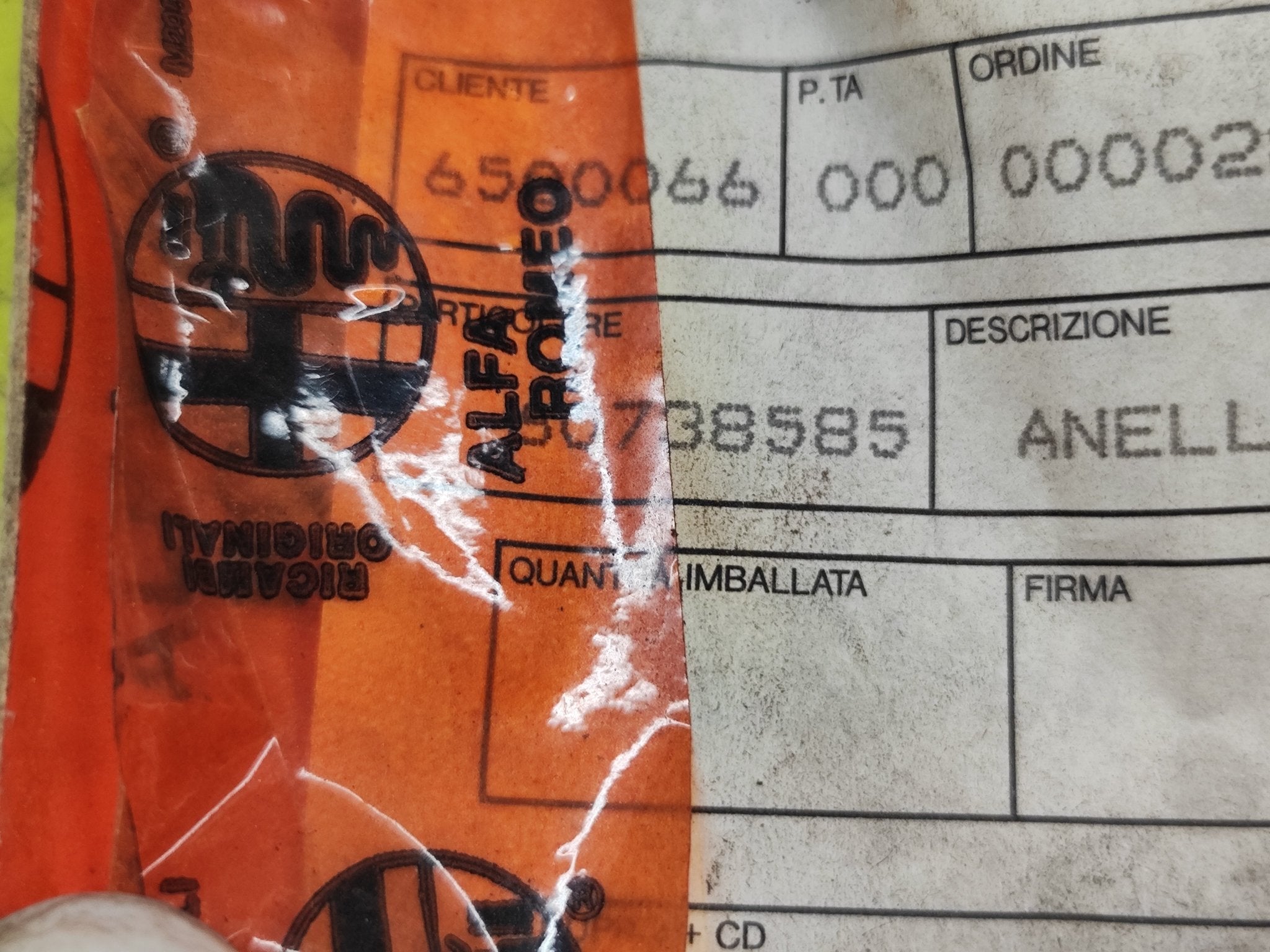 60738585 ORIGINALE Paraolio Anello tenuta Alfa Romeo - Debiautomotive