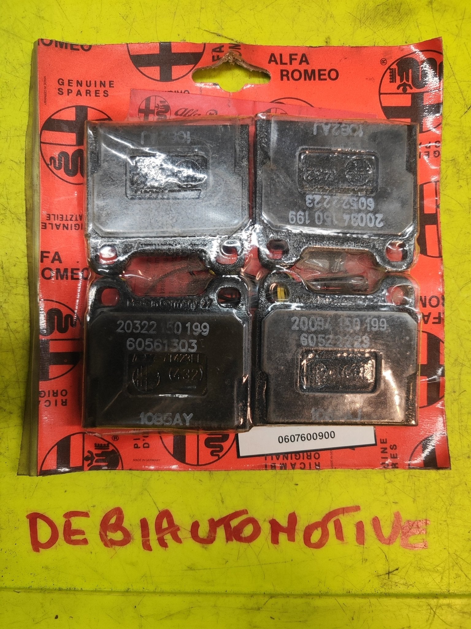 607600900 kit pastiglie freno anteriori Alfa Romeo 75 - Debiautomotive