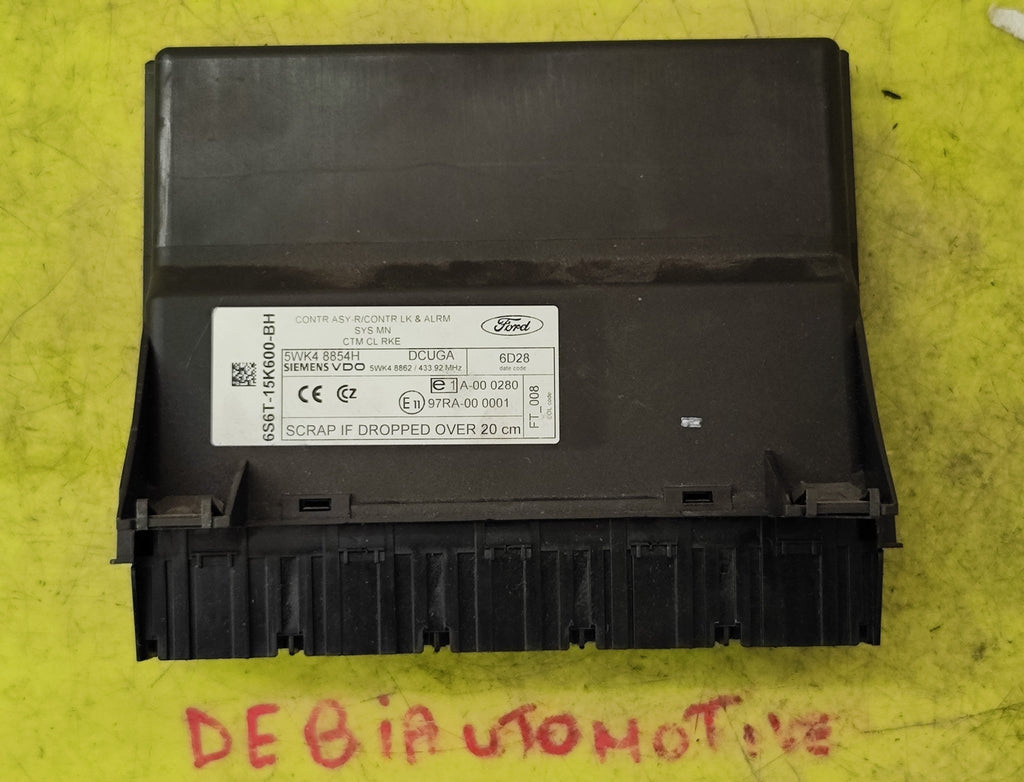 6S6T - 15K600 - BH 5WK48854H Centralina comfort Ford Fiesta Fusion - Debiautomotive