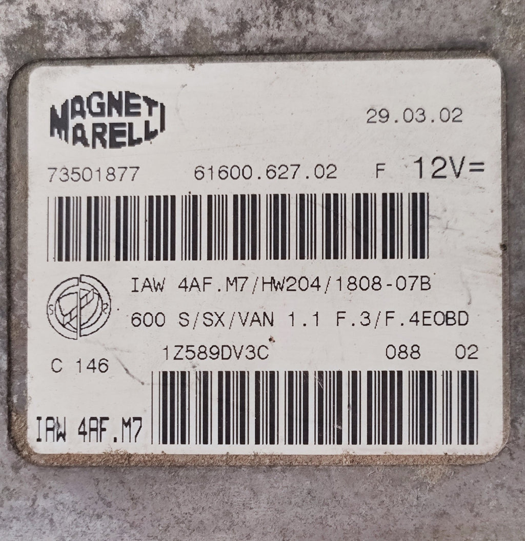 73501877 IAW4AF.M7 HW204 centralina motore Fiat 600 1.1B - Debiautomotive
