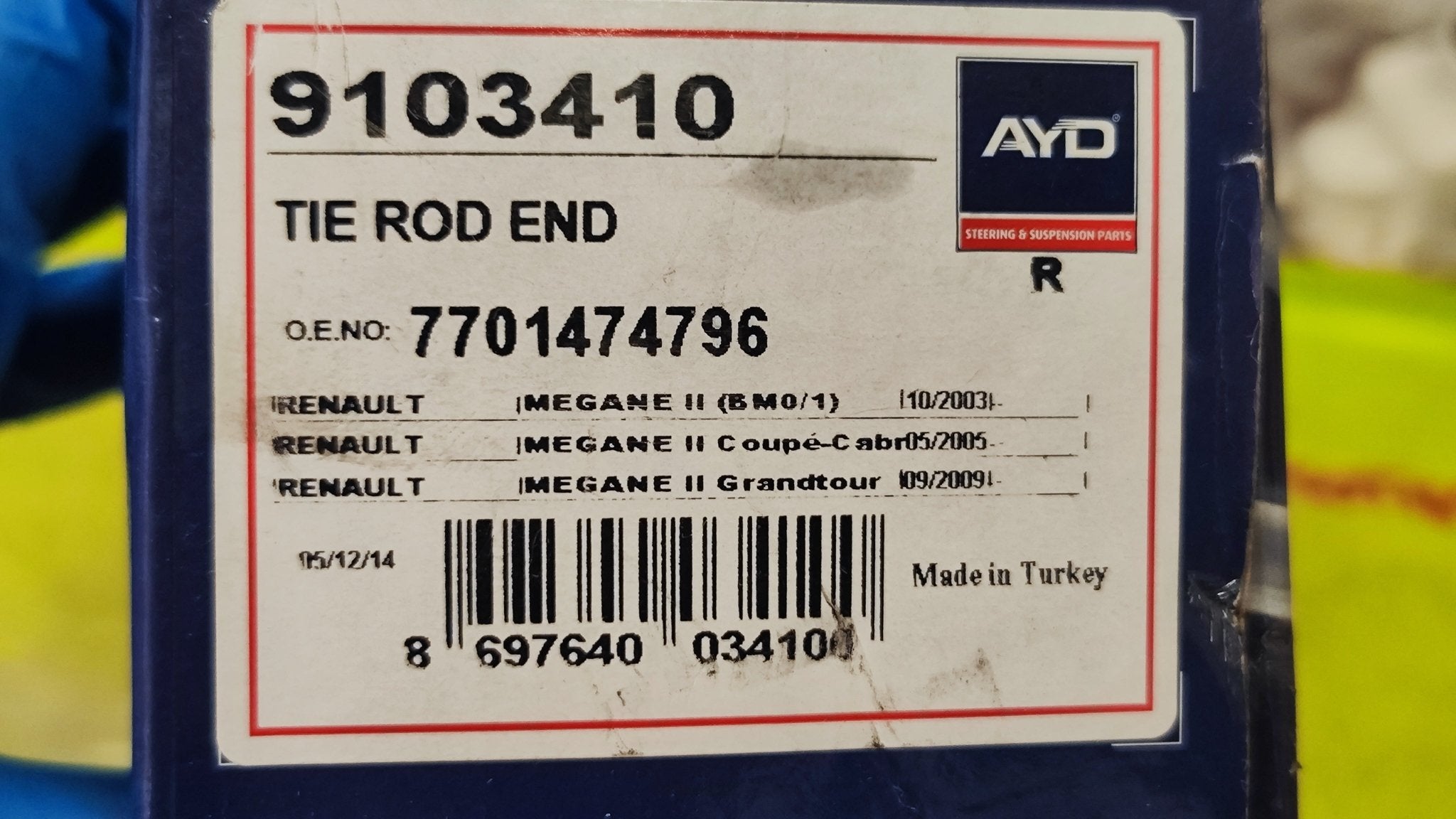 7701474796 Testina sterzo anteriore sinistra AYD Renault Megan II - Debiautomotive