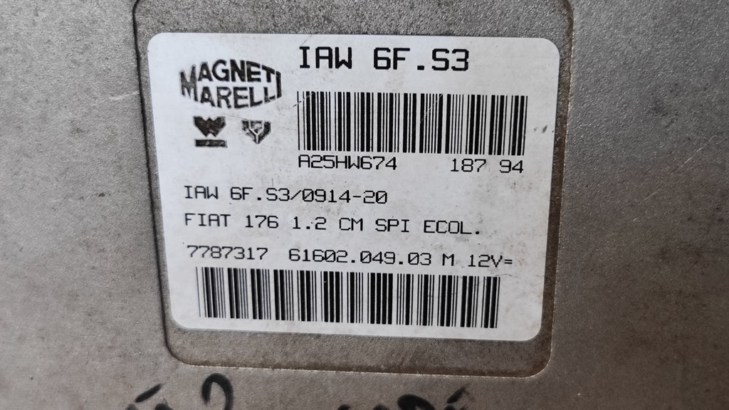 7787317 IAW6F.S3 Centralina motore Fiat Punto 176 1.2B - Debiautomotive