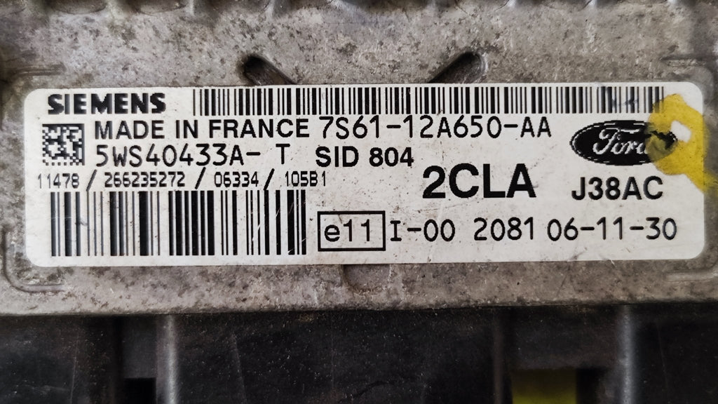 7S61 - 12A650 - AA 5WS40433A - T SID 804 Centralina motore Ford Fiesta - Debiautomotive