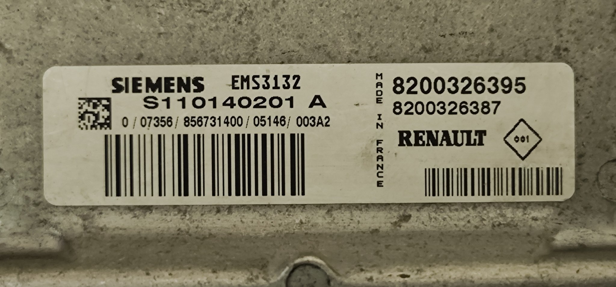 8200326395 EMS3132 Centralina motore Renault Clio 1.2B - Debiautomotive