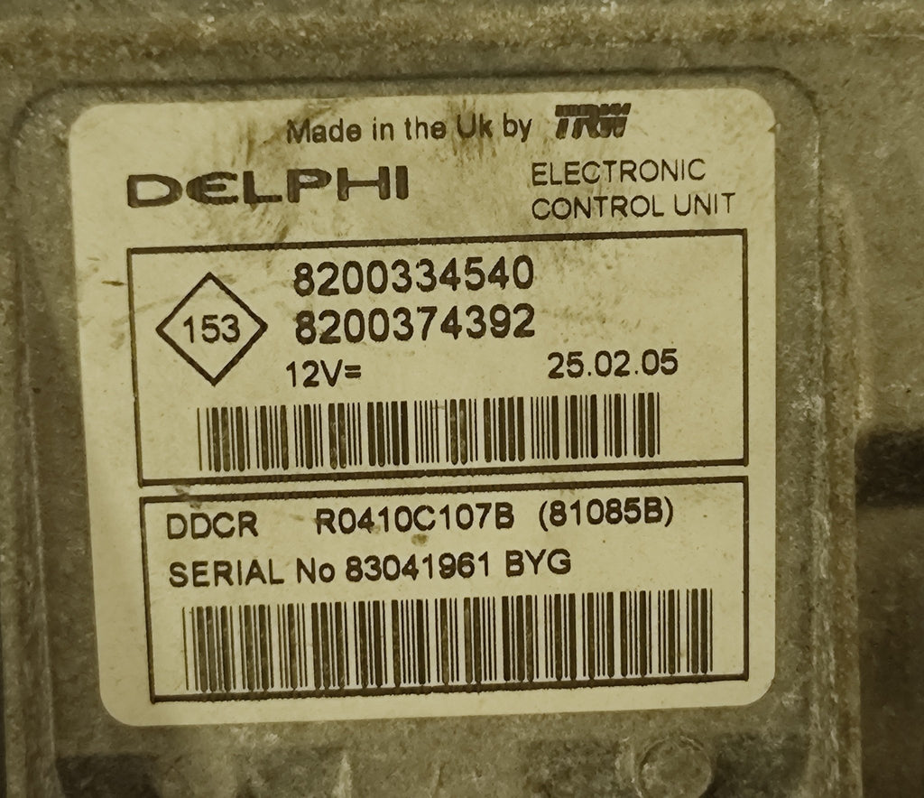 8200334540 8200374392 R0410C107B Centralina Nissan Almera - Debiautomotive