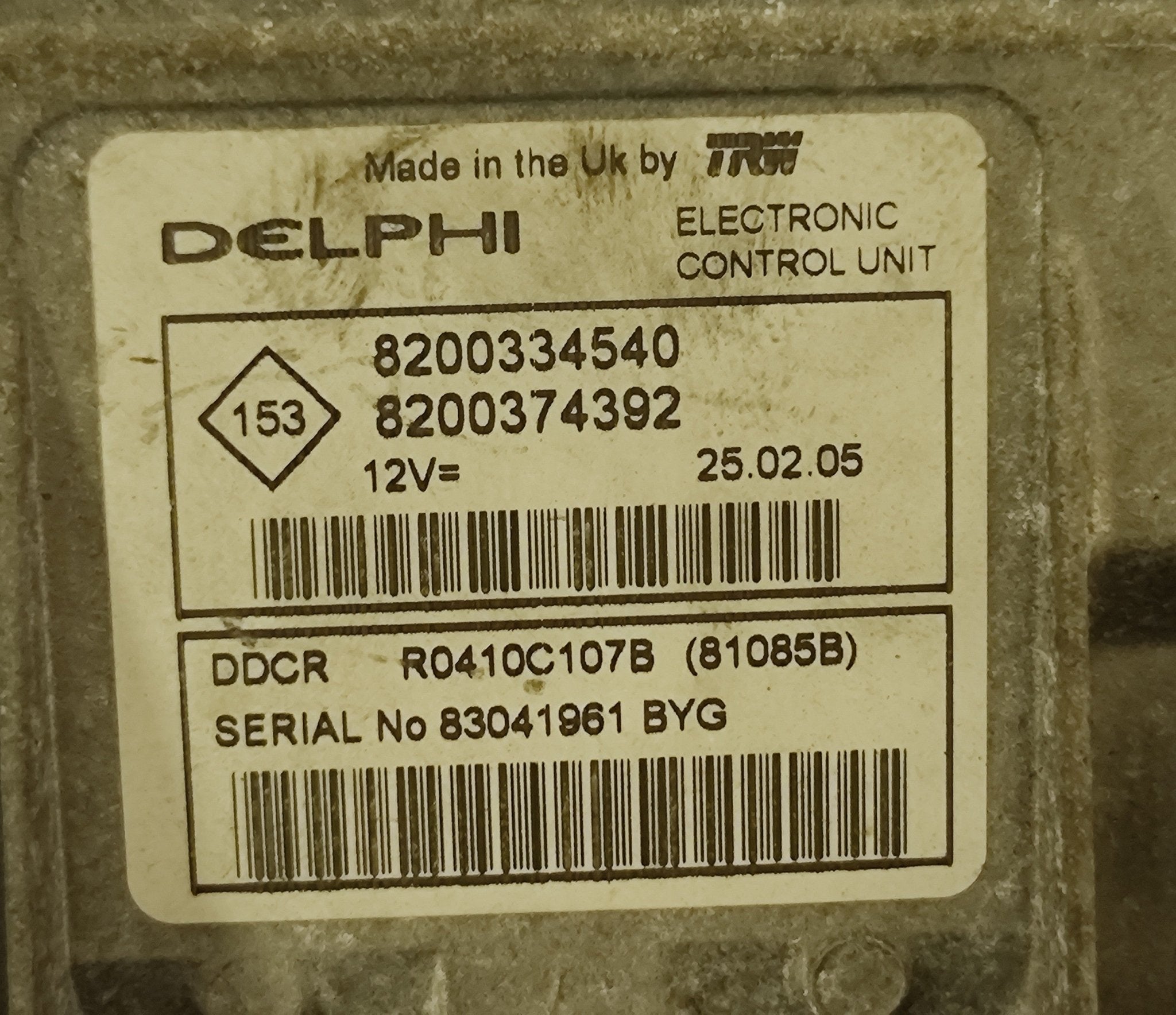 8200334540 8200374392 R0410C107B Centralina Nissan Almera - Debiautomotive
