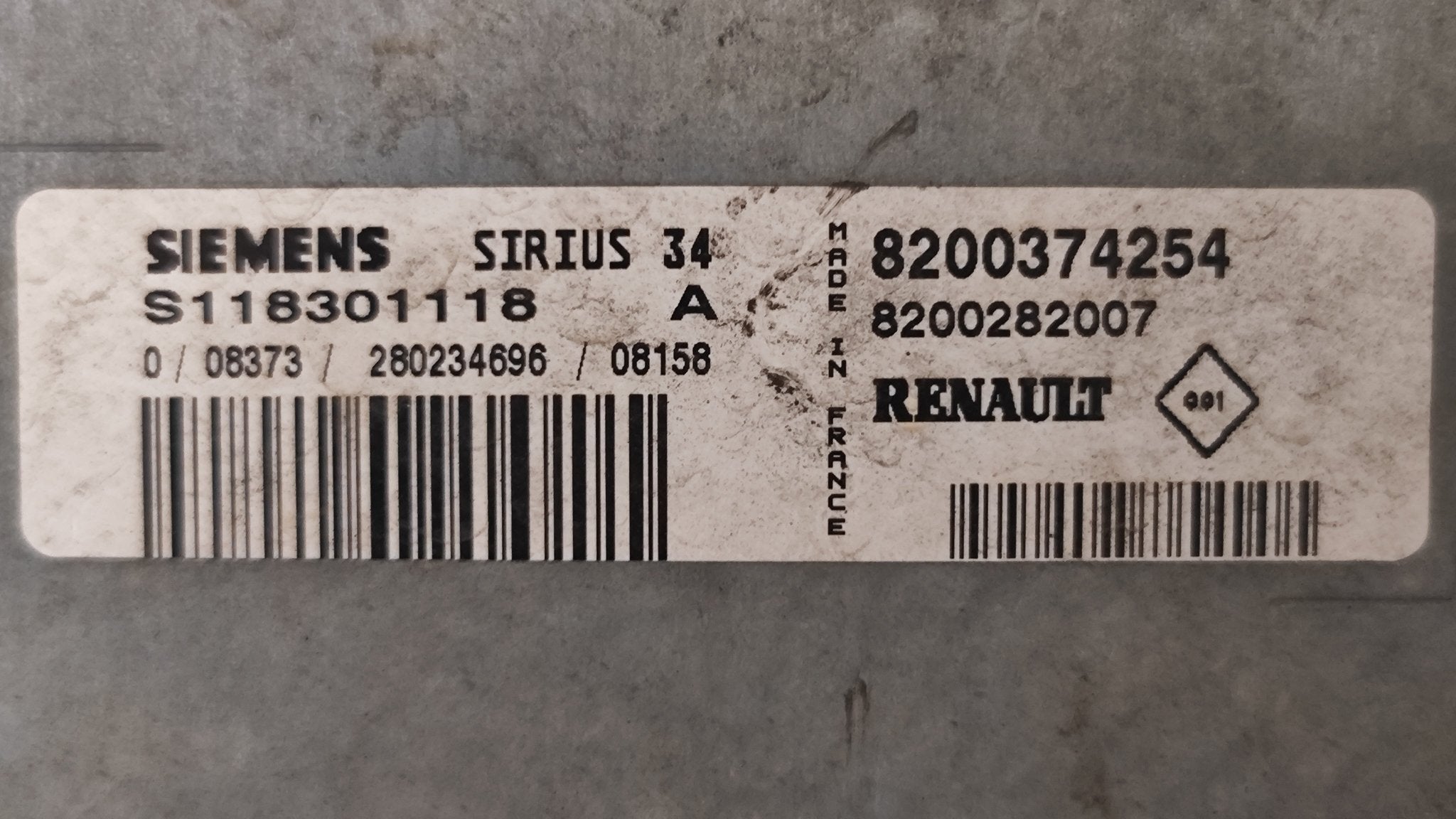 8200374254 S118301118A Centralina Sirius 34 Renault Clio - Debiautomotive