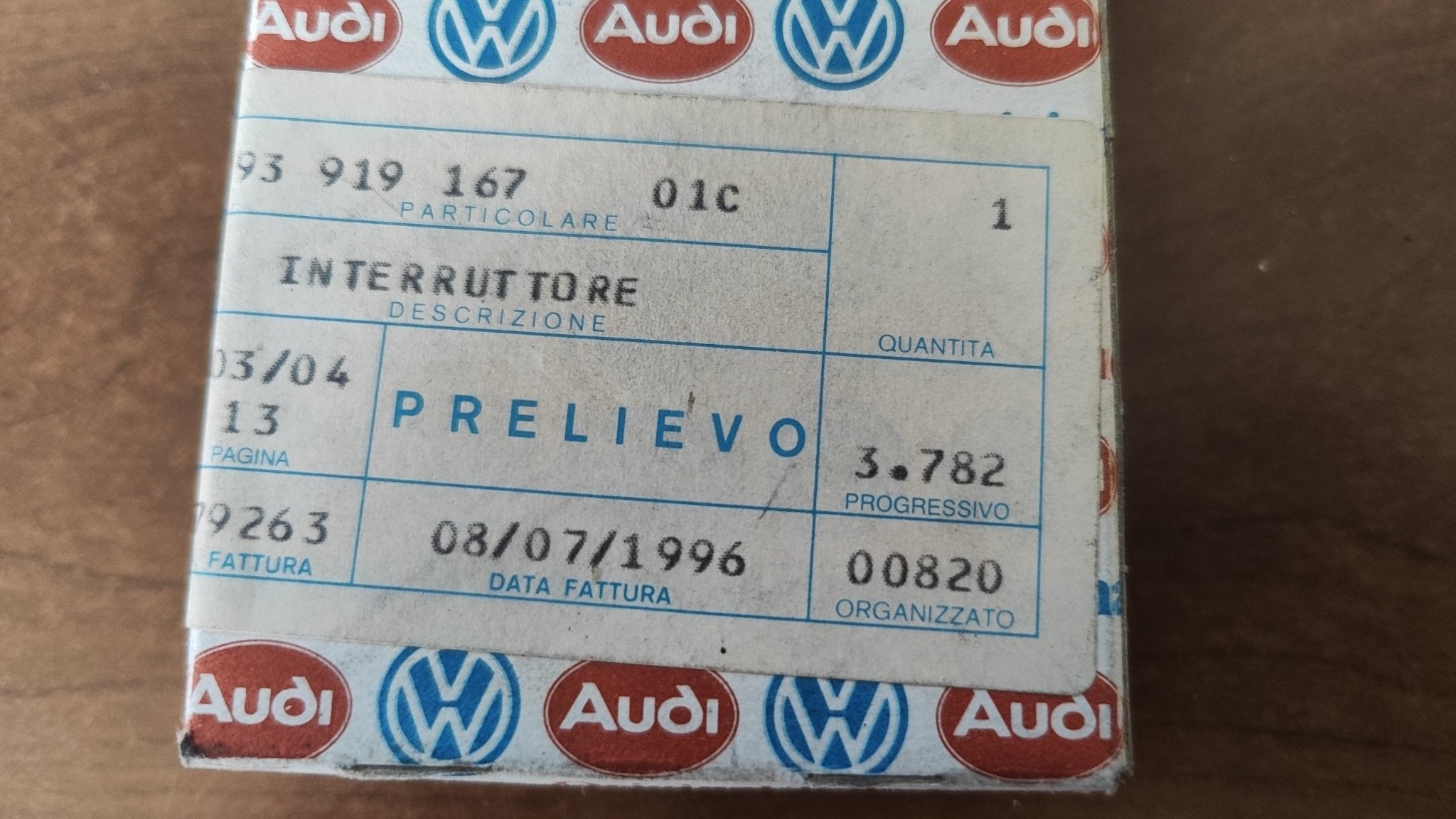 893919167 NUOVO interruttore differenziale originale Audi 80 90 B3 - Debiautomotive
