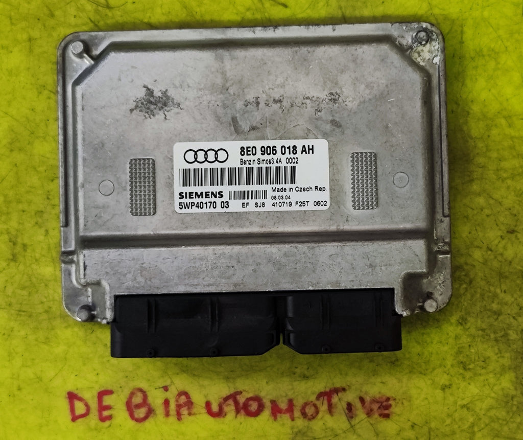 8E0906018AH 5WP40170 Centralina Motore Audi A4 1.6B - Debiautomotive