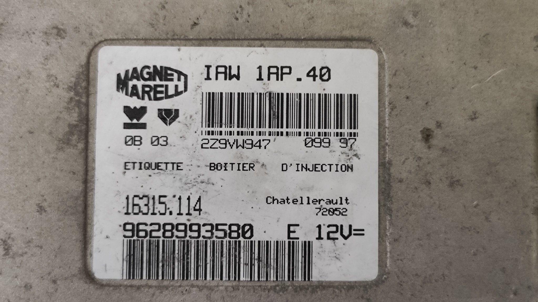9628993580 IAW 1AP.40 ECU Peugeot Citroen Berlingo - Debiautomotive