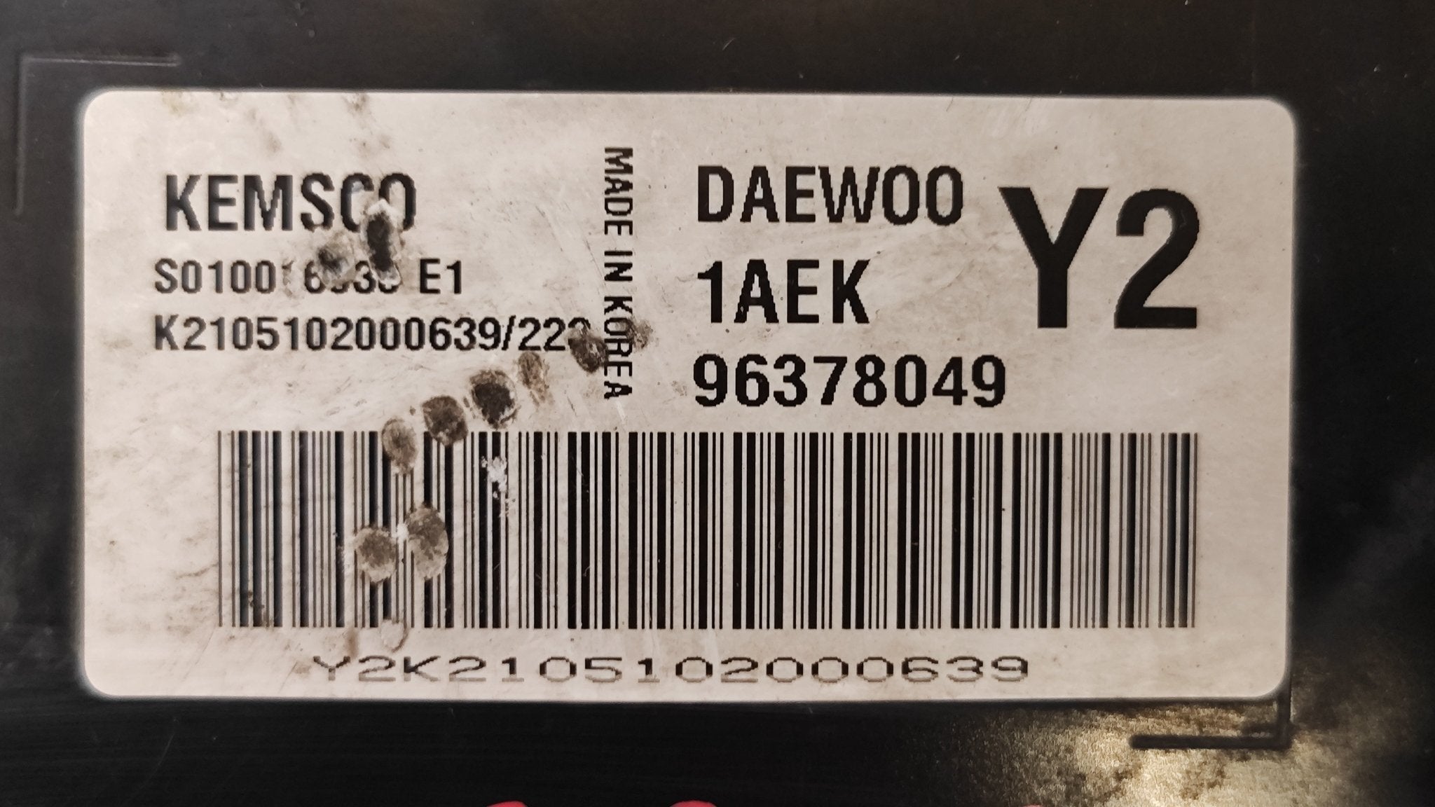 96378049 S010016030 centralina motore Daewoo Tacuma 1.6B - Debiautomotive