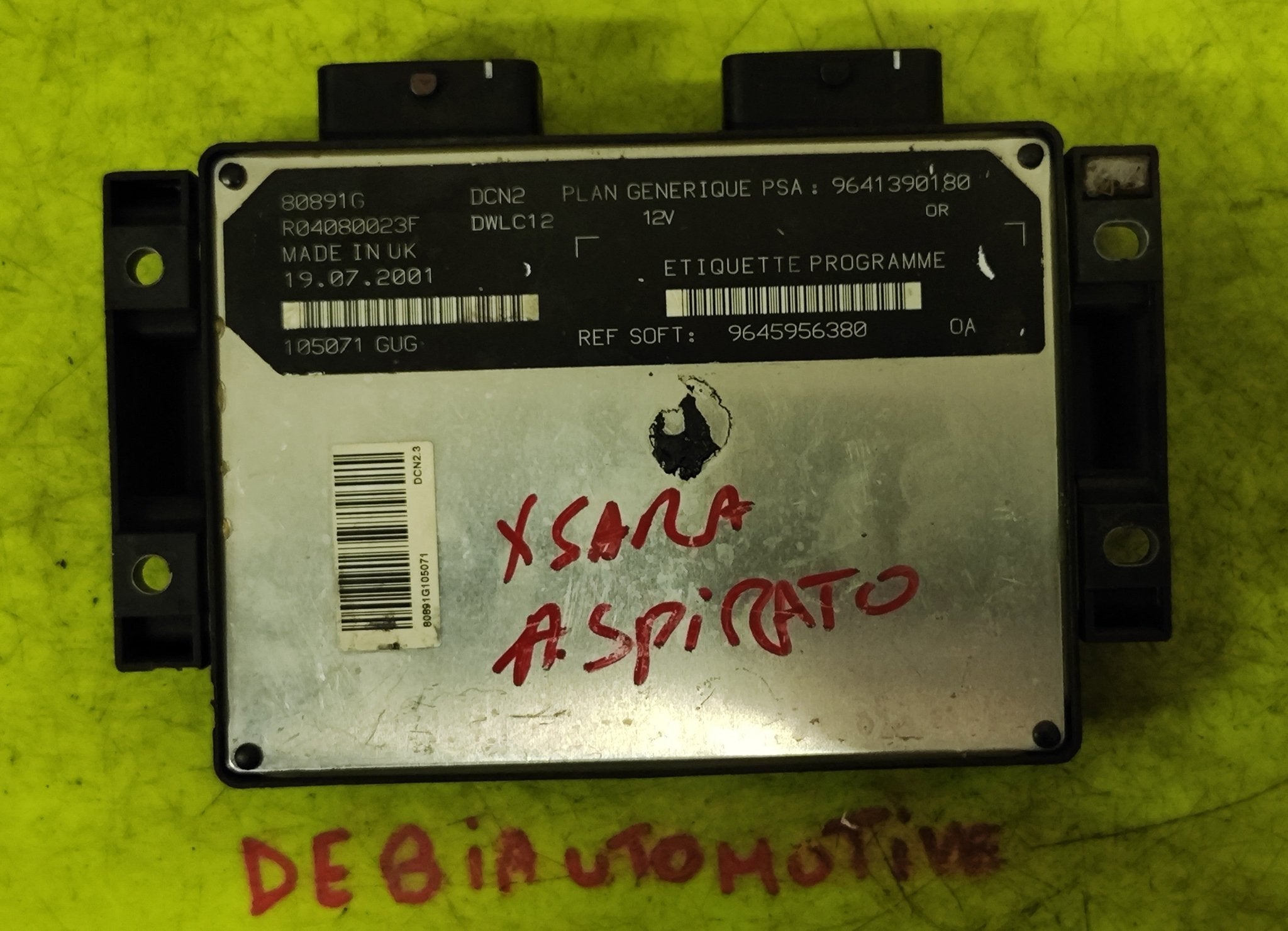 9645956380 DCN2 9641390180 Centralina motore Citroen Xsara Berlingo - Debiautomotive