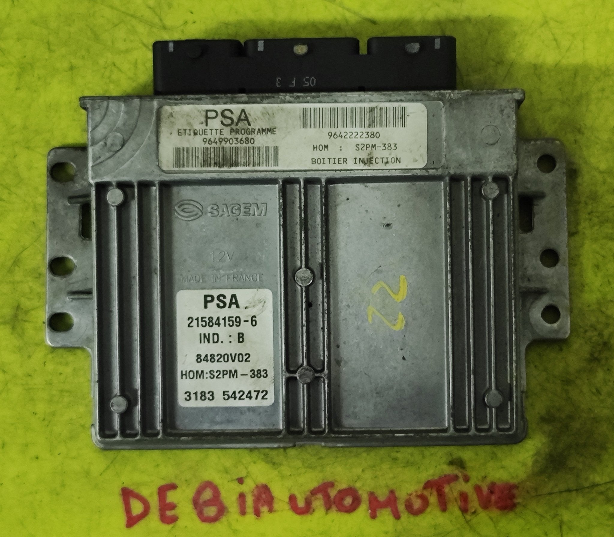 9649903680 S2PM - 383 ECU Centralina motore Citroen C3 - Debiautomotive