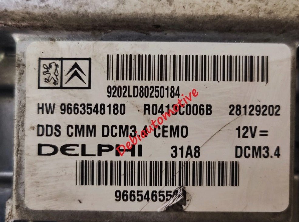 9665465580 Centralina Motore DCM3.4 Peugeot 407 2.0 Diesel - Debiautomotive
