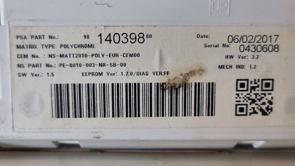 981469638002 quadro strumenti tachimetro Peugeot 208 1.2 Benzina - Debiautomotive