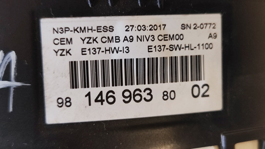 981469638002 quadro strumenti tachimetro Peugeot 208 1.2 Benzina - Debiautomotive
