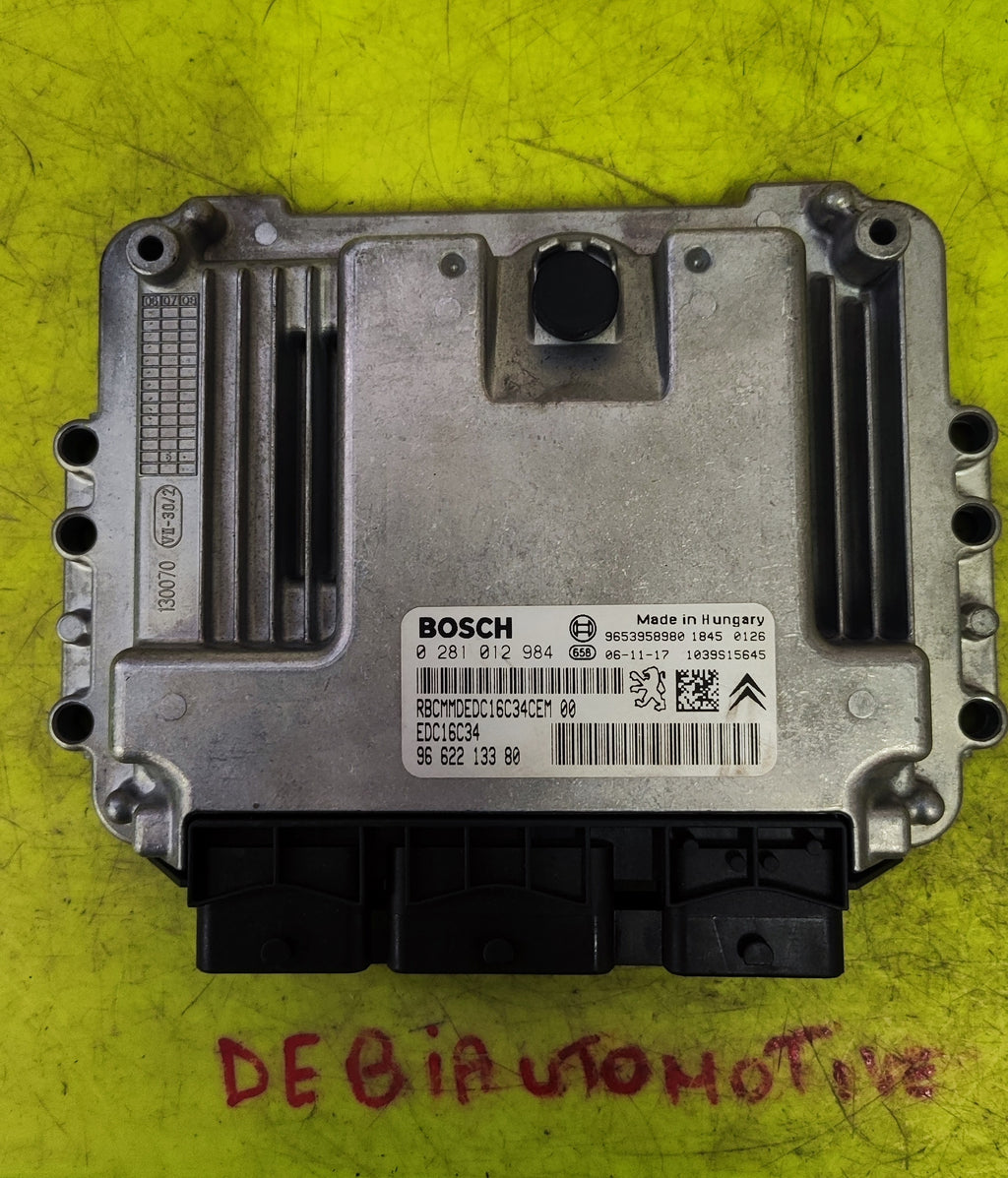 Centralina motore Citroen Peugeot 407 1.6HDI 0281012984 9662213380 
