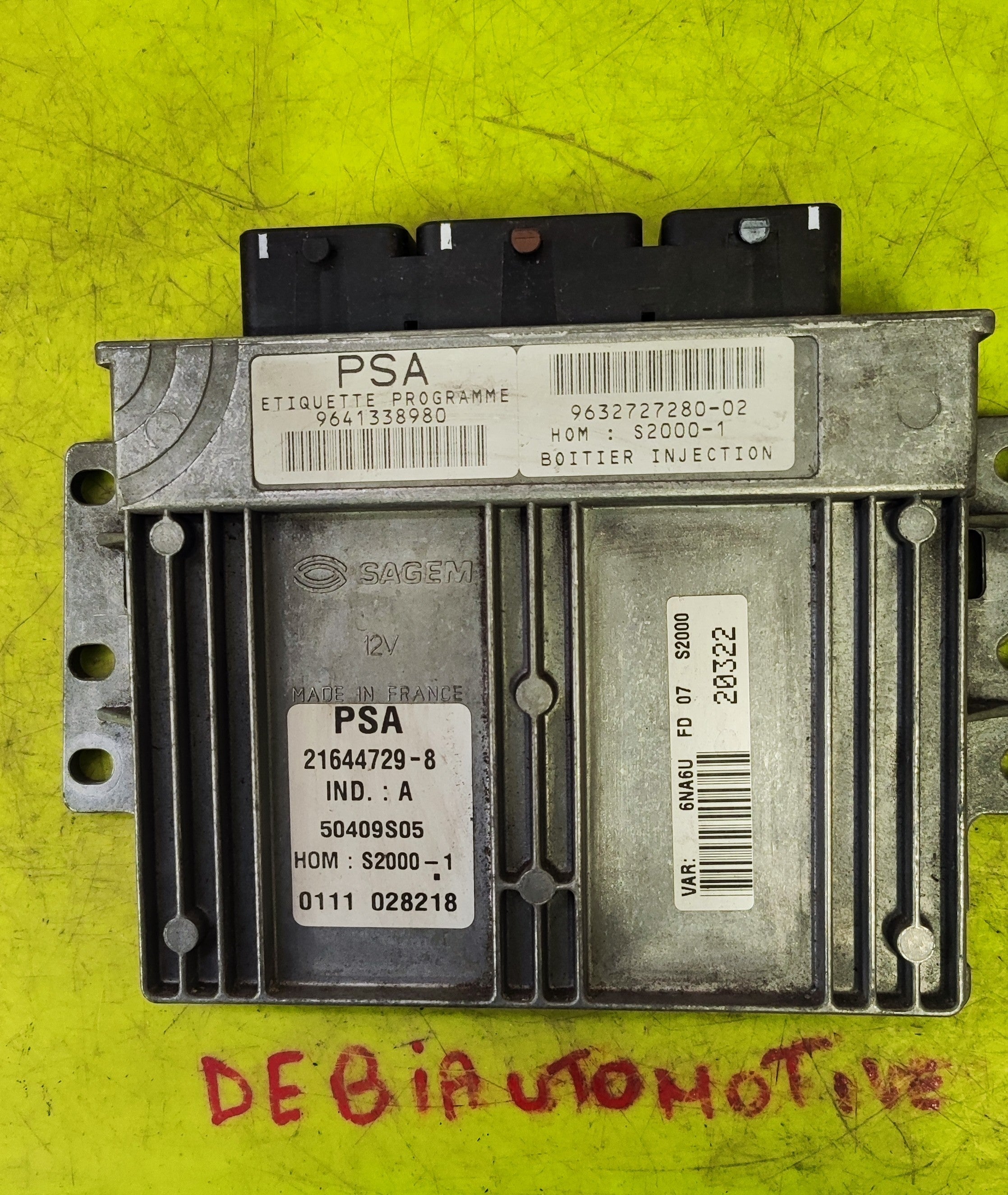 Centralina motore Citroen Xsara Picasso 1.8B 9641338980 9632727280 S2000-1 
