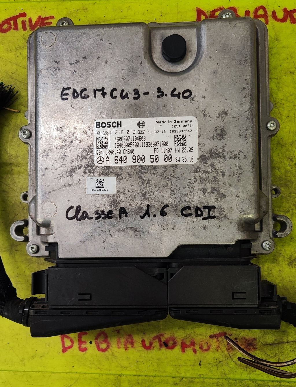 Centralina motore Mercedes-Benz Classe A 1.6 CDI 0281018019 A6409005000 