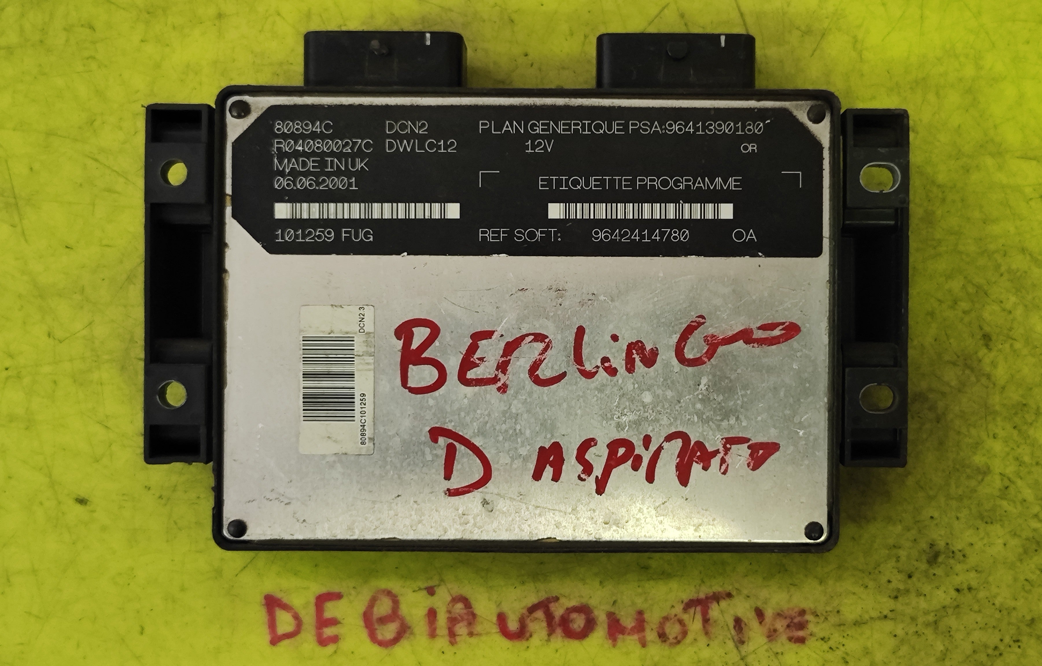 Centralina motore Peugeot 206 Citroen Berlingo 1.9D 9641390180 9642414780 