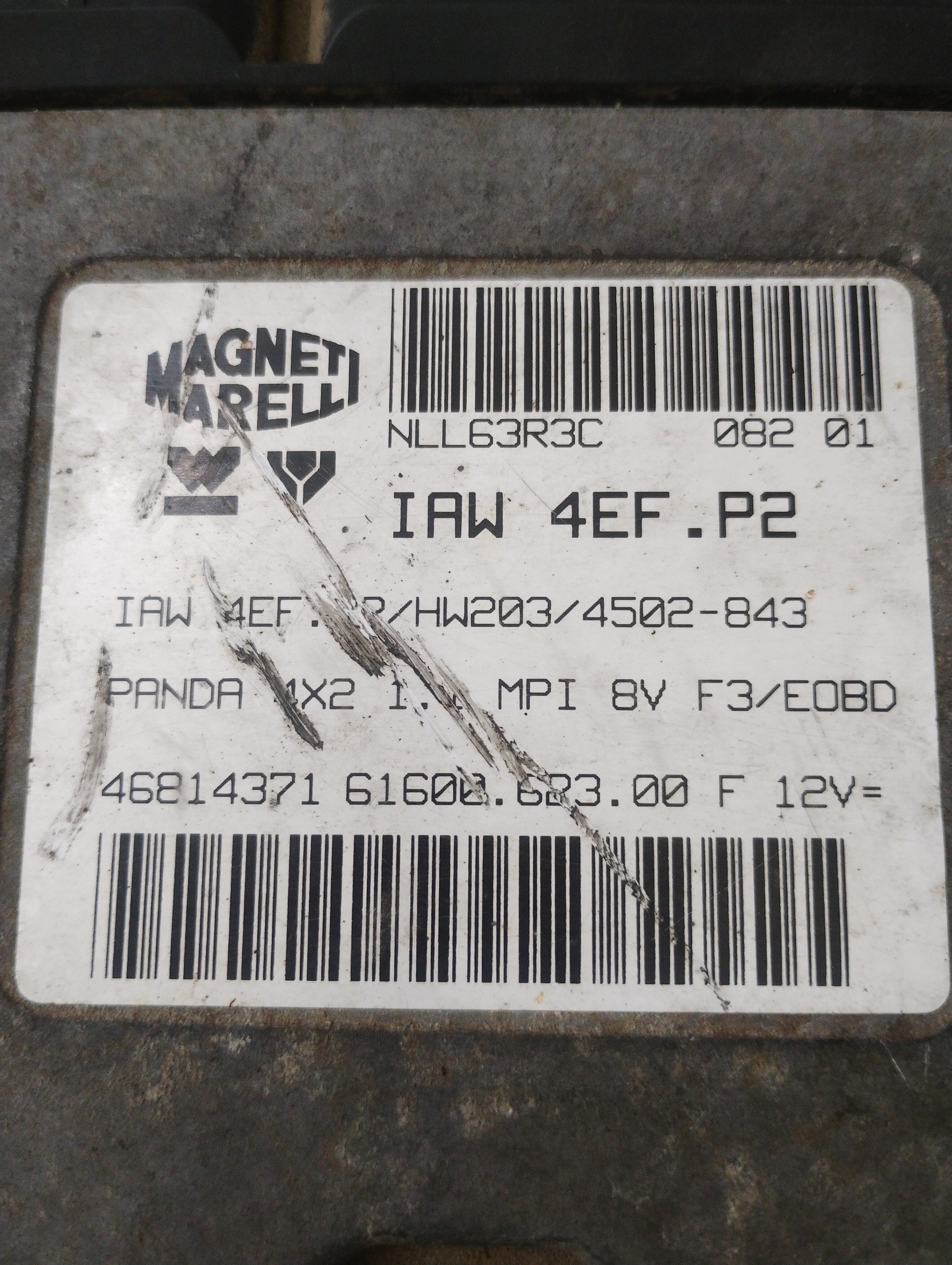  Centralina motore Fiat Panda 4x2 IAW 4EF.P2 HW203 46814371
