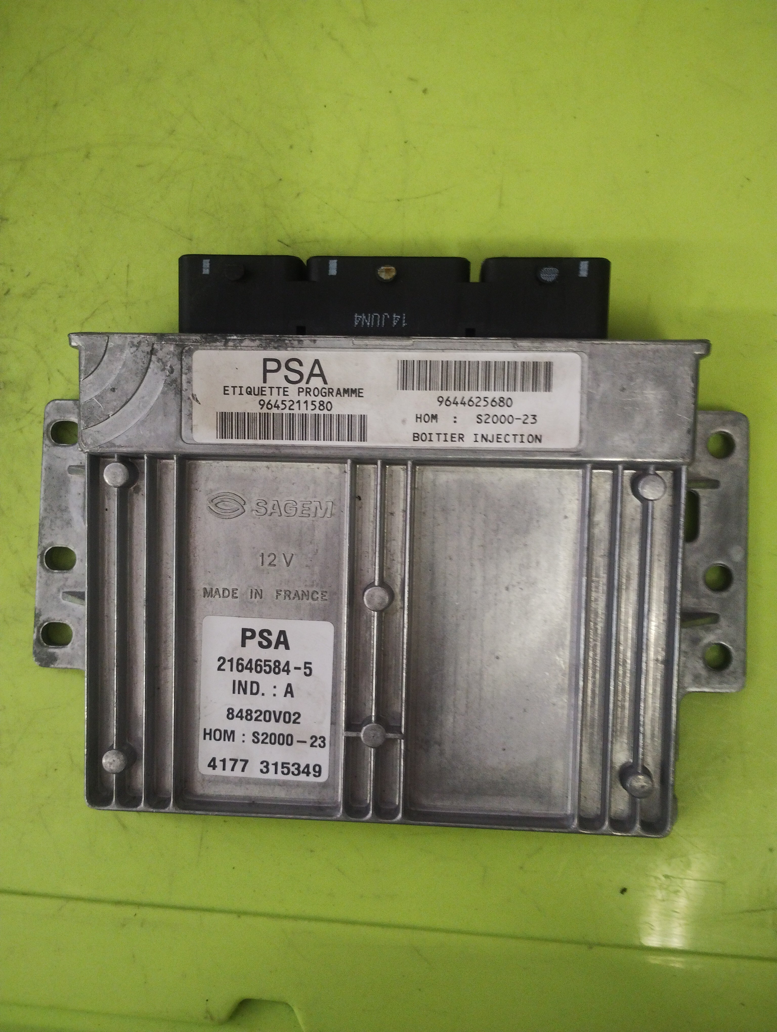 Centralina motore Peugeot 206 9645211580 9644625680 S2000-23 21646584-5