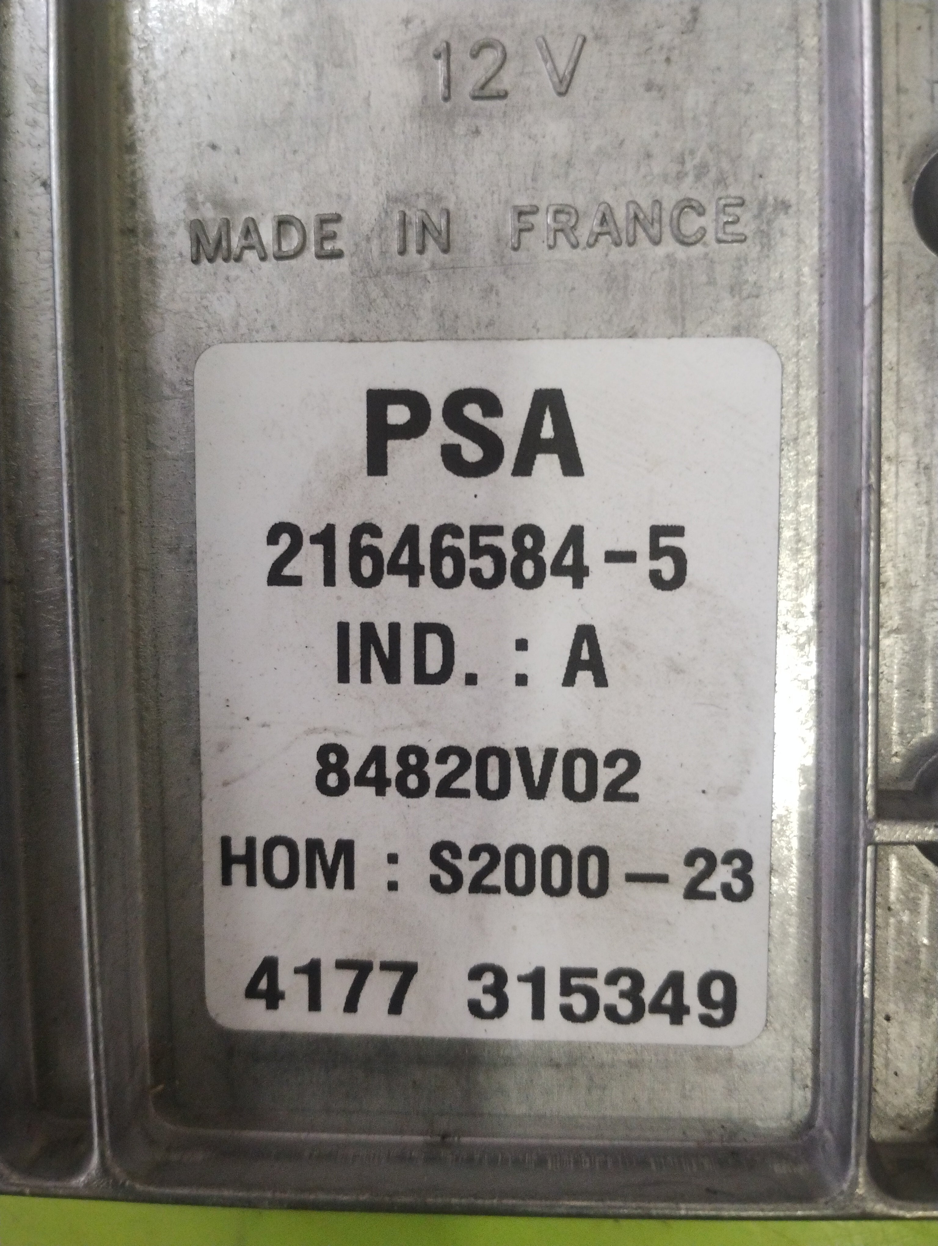 Centralina motore Peugeot 206 9645211580 9644625680 S2000-23 21646584-5