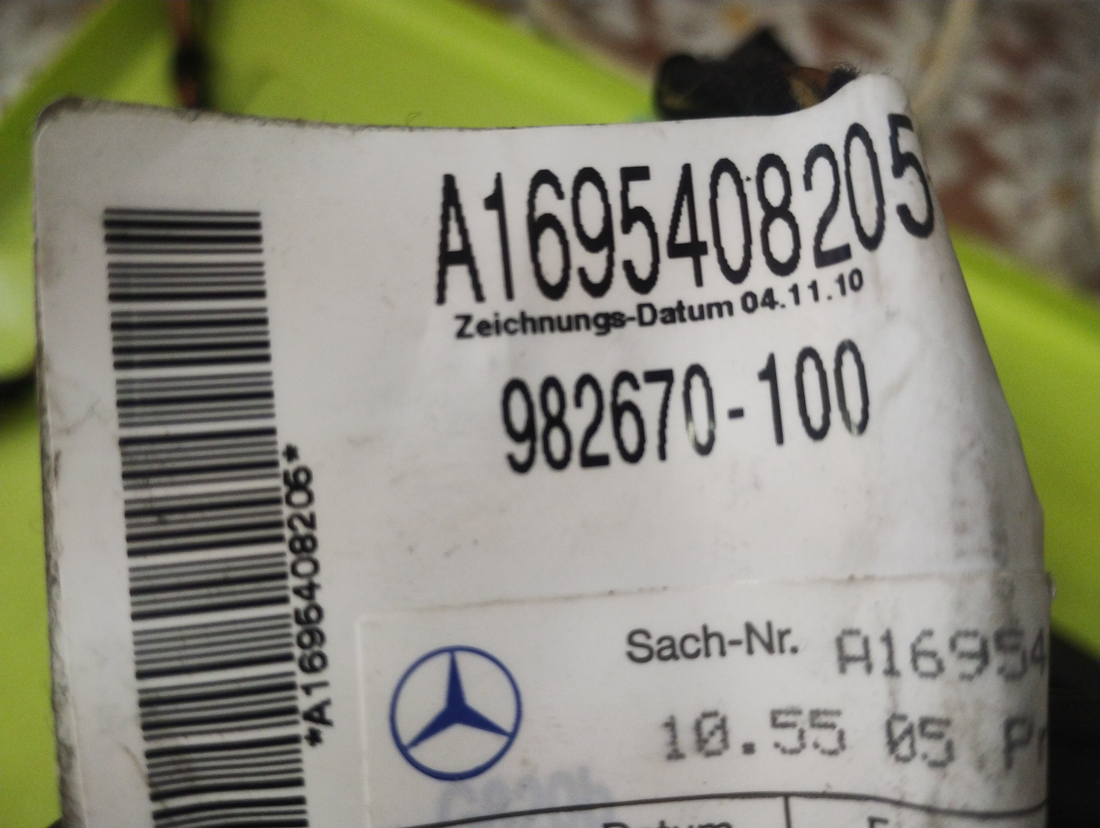 A1695408205 CABLAGGIO PORTIERA + A1699992899 SERRATURA PORTA POSTERIORE DESTRA MERCEDES CLASSE A W169