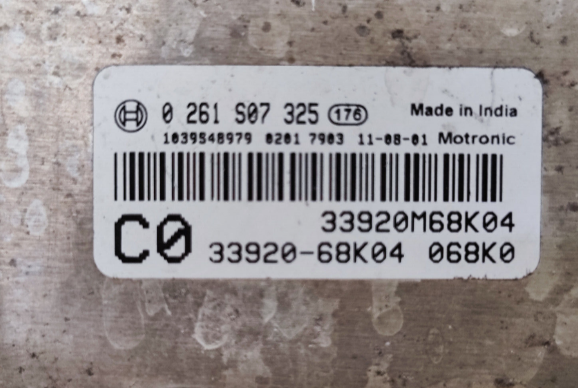 Centralina motore Suzuki Alto 1.0 0261S07325 33920-68K04 ME17.9.5