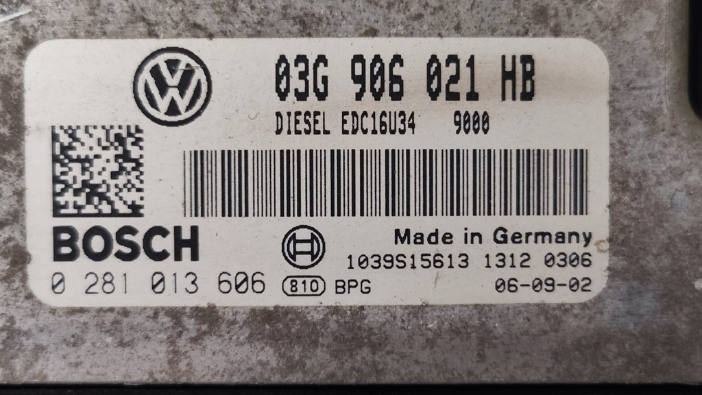 Centralina motore Volkswagen Golf 5 1.9 TDI 0281013606 03G906021HB