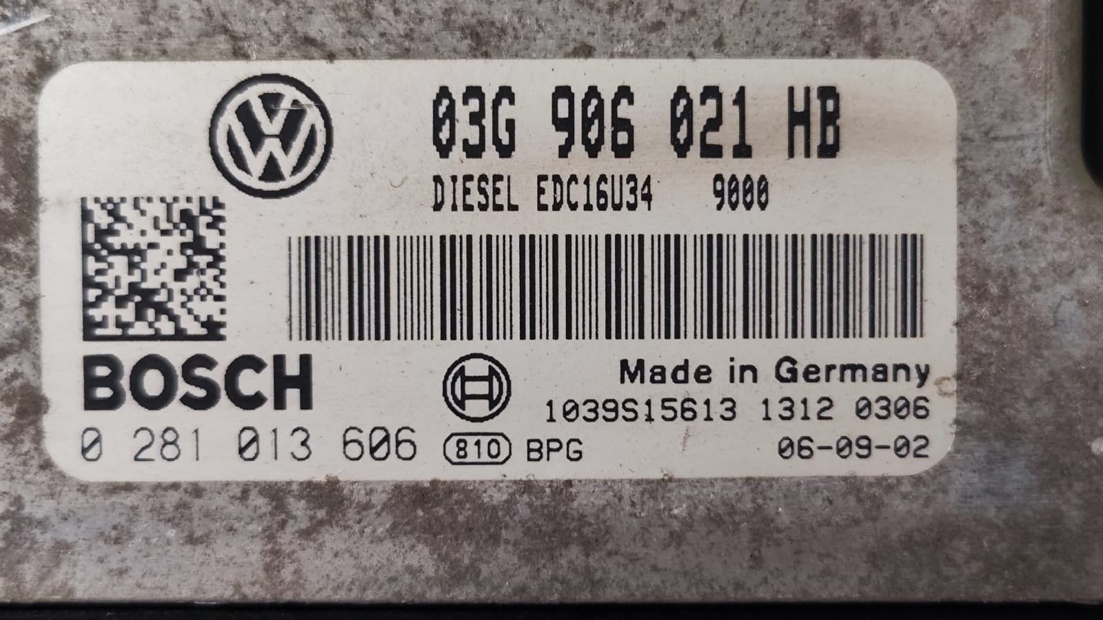 Centralina motore Volkswagen Golf 5 1.9 TDI 0281013606 03G906021HB