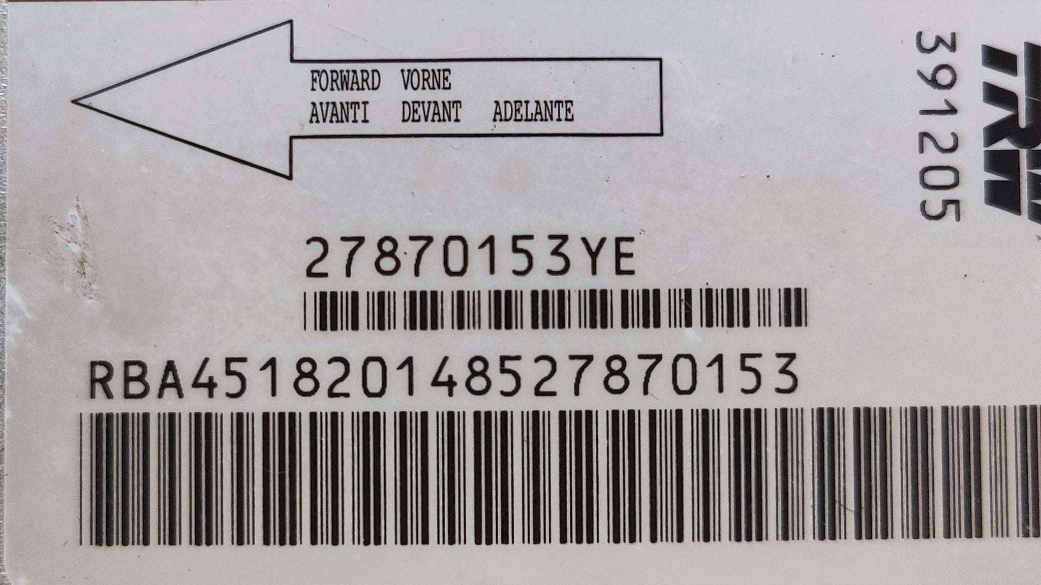 A4518201485 27870153YE Centralina sensore airbag Smart ForTwo W451 - Debiautomotive