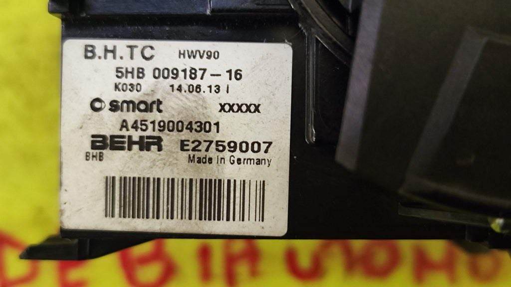 A4519004301 Blocco Comandi Clima Smart W451 - Debiautomotive