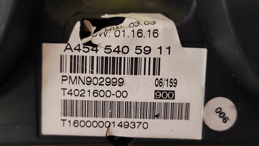 A4545405911 Quadro strumenti Smart ForFour W454 benzina 2004 2006 - Debiautomotive